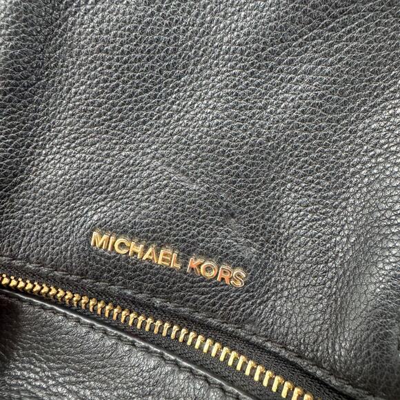 Michael Kors black leather Rhea Mini Leather Backpack